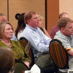 Outgoing president Brice Kluth and his crew from Shelby.